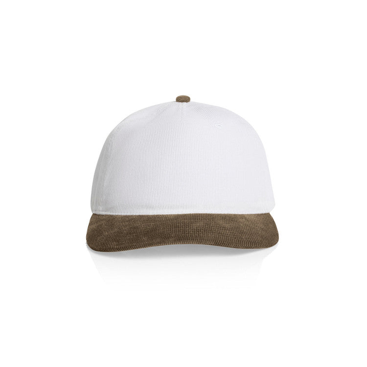 Classic 2-Tone Corduroy Snapback White/ Walnut