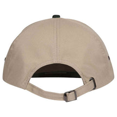 Retro 2 Tone Unstructured Dad Hats Natural/ Green