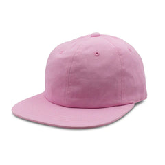 Washed Cotton 6-Panel Flatbill - Light Pink