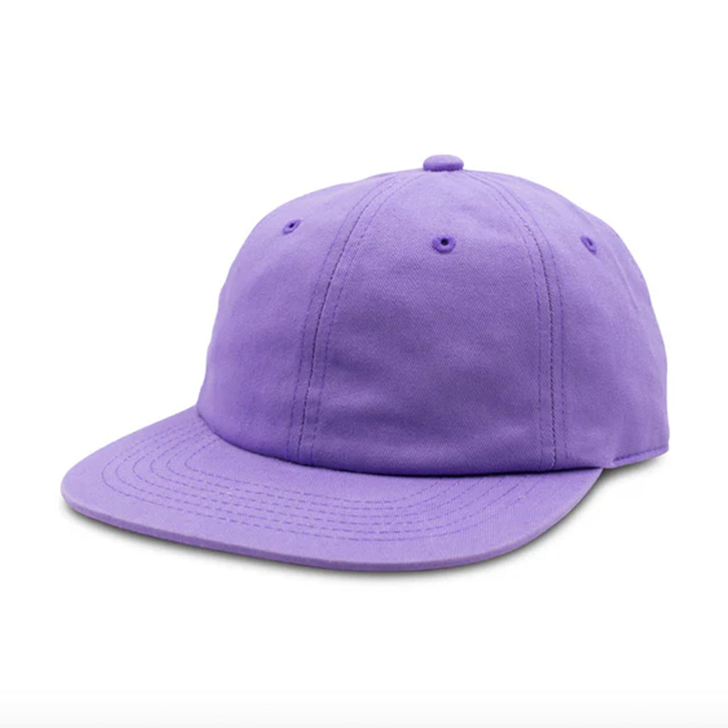 Washed Cotton 6-Panel Flatbill - Light Purple