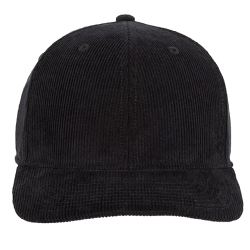 Black Structured Corduroy 6 Panel  - NH