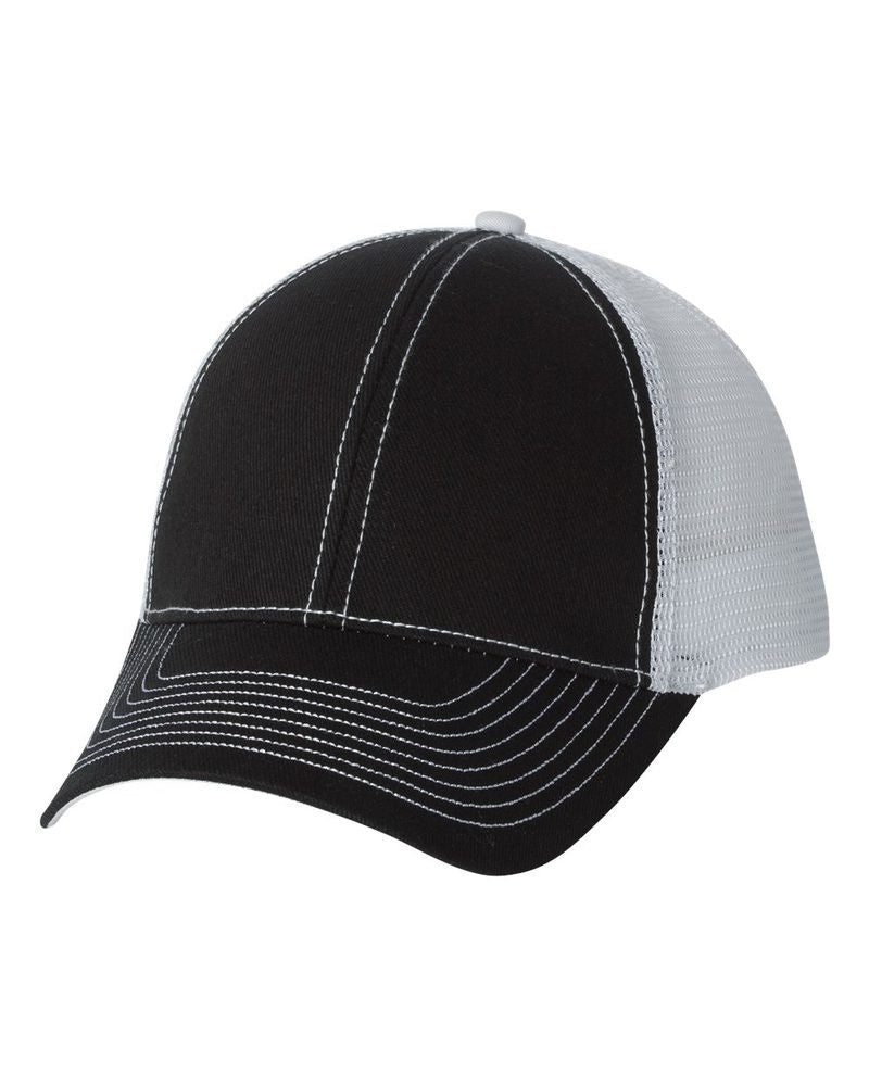 Black/ White Meshback