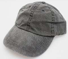 Black Pigment Dye Low Profile Dad Cap (SALE)