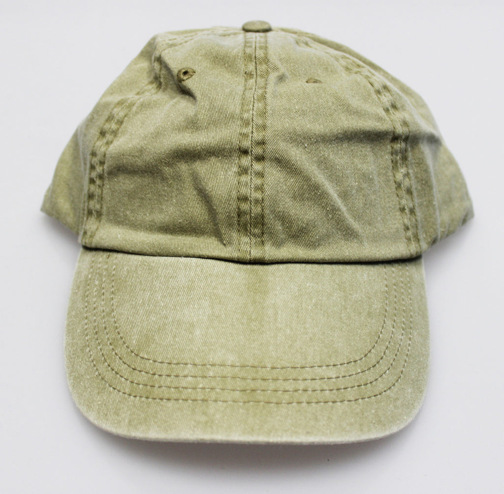 Khaki Pigment Dye Low Profile Dad Cap (SALE)