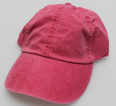 Rasberry Pigment Dye Low Profile Dad Cap