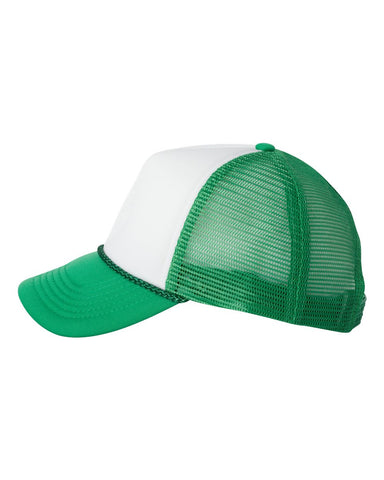 Foam Trucker - White/ Kelly Green