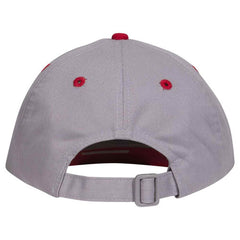 Retro 2 Tone Unstructured Dad Hats Grey/ Red