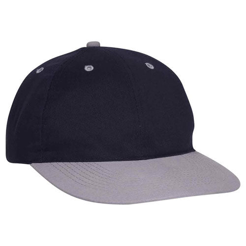 Retro 2 Tone Unstructured Dad Hats Navy/ Silver