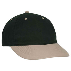 Retro 2 Tone Unstructured Dad Hats Dark Green/ Khaki