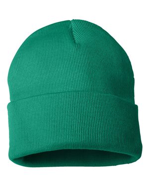 Solid 12" Knit Beanie - Kelly Green
