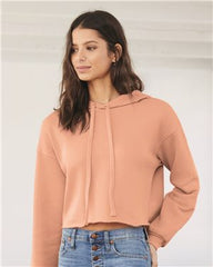 Women's Cropped Fleece Hoodie - Pink
