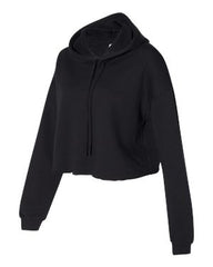 Women's Cropped Fleece Hoodie - Black