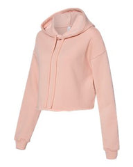 Women's Cropped Fleece Hoodie - Pink