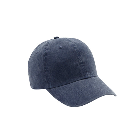6 Panel Stone Washed Dad Hat - Navy