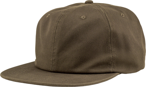 6-Panel Unstructured Flat Square Bill - Olive