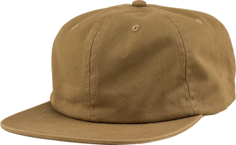 6-Panel Unstructured Flat Square Bill - Khaki