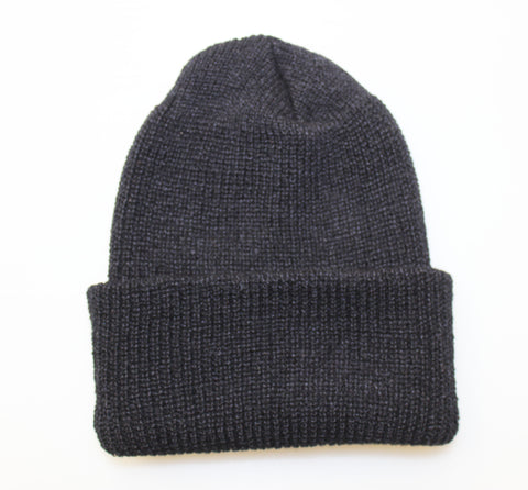 WATCH CAP BEANIE - BLACK (USA MADE)