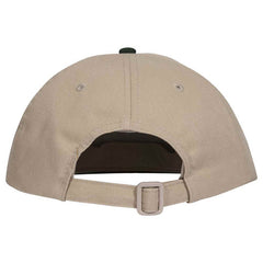 Khaki/ Green 6 Panel Low Profile Brushed Twill Cap