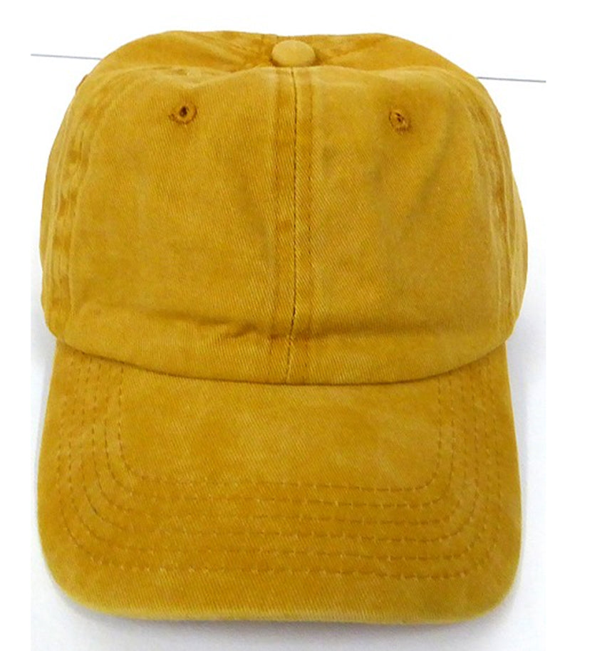 PIGMENT DYED DAD CAP - Mustard