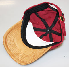 Premium Burgundy Cord/ Suede Hat (Unstructured Hat)