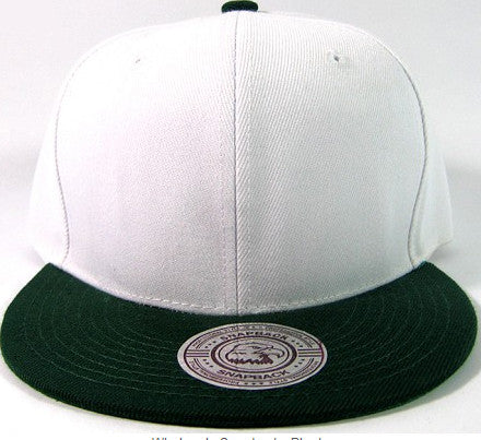 White/ Dark Green Snapback