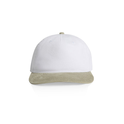 Classic 2 Tone Corduroy Snapback White/ Sand