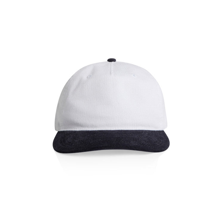 Classic 2 Tone Corduroy Snapback White/ Ink Blue