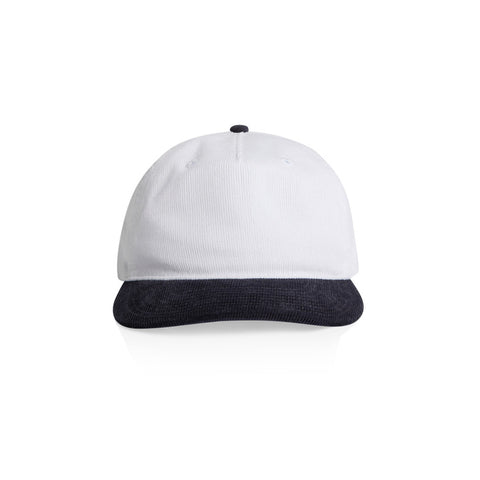 Classic 2 Tone Corduroy Snapback White/ Ink Blue