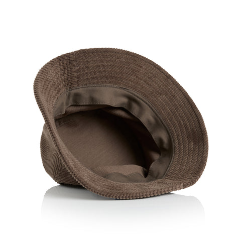 Corduroy Bucket Hat -Walnut