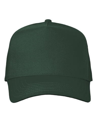 K Frame 5 Panel Twill Snapback - Dark Green