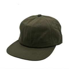 6-Panel Flat Bill With Snapback Closure - Olive