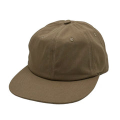 6-Panel Flat Bill With Snapback Closure - Khaki