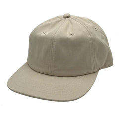 6-Panel Flat Bill With Snapback Closure - Stone