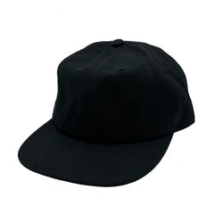 6-Panel Flat Bill With Snapback Closure - Black