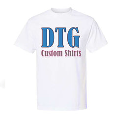 Custom DTG Printed American Apparel 1301 Shirt - White