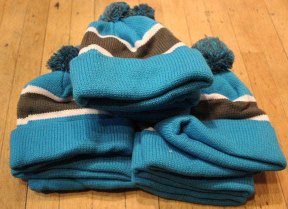 Wholesale lot of 11 Blue/ GreyThrowback beanies