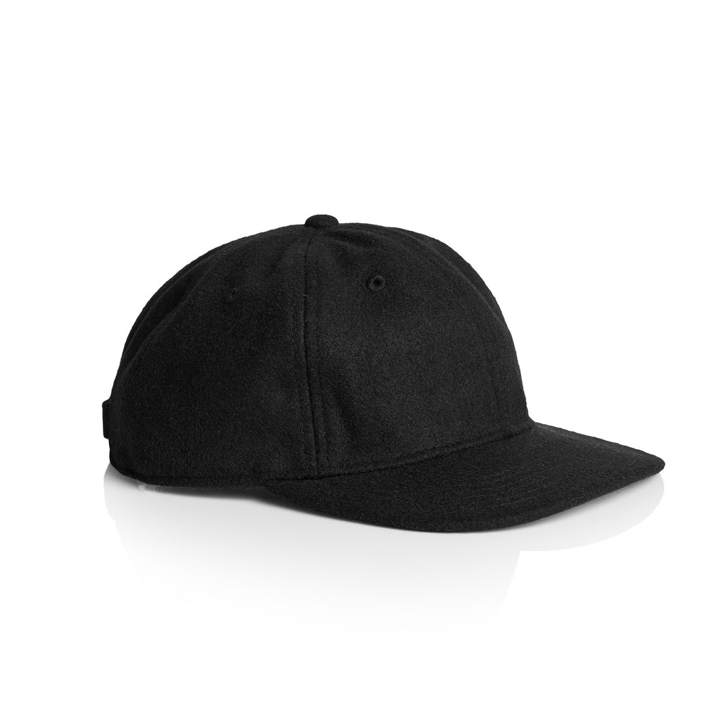1113 Wool Unstructured 6 Panel - Black