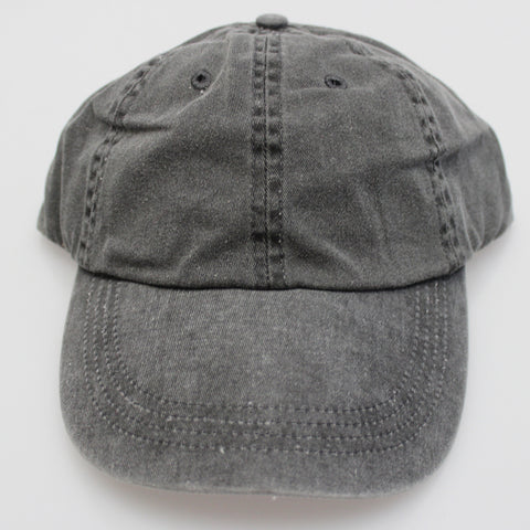 Black Pigment Dye Low Profile Dad Cap