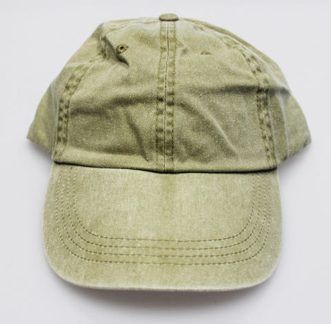 Khaki Pigment Dye Low Profile Dad Cap