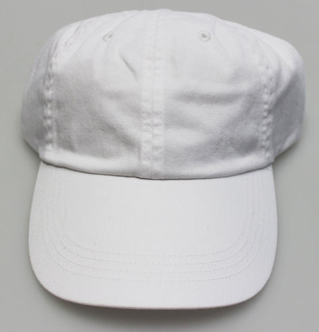 White Pigment Dye Low Profile Dad Cap