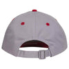 Retro 2 Tone Unstructured Dad Hats Grey/ Red