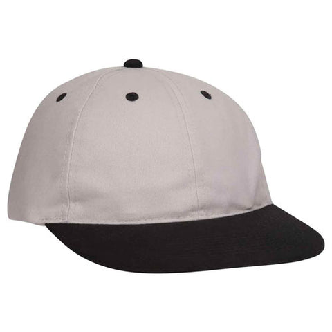 Retro 2 Tone Unstructured Dad Hats Grey/ Black