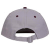 Retro 2 Tone Unstructured Dad Hats Grey/ Maroon