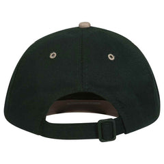 Retro 2 Tone Unstructured Dad Hats Dark Green/ Khaki