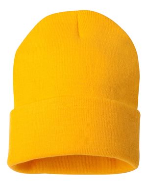 Solid 12" Knit Beanie - Gold