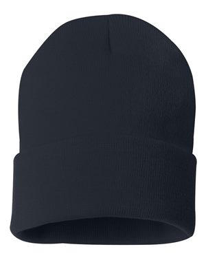Solid 12" Knit Beanie - Navy