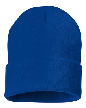 Solid 12" Knit Beanie - Royal Blue