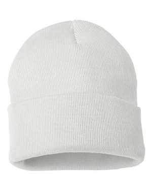 Solid 12" Knit Beanie - White