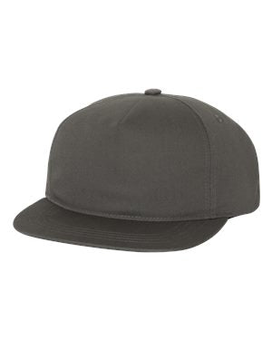 Yupoong Unstructured Snapback - Charcoal