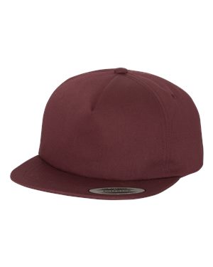 Yupoong Unstructured Snapback - Maroon